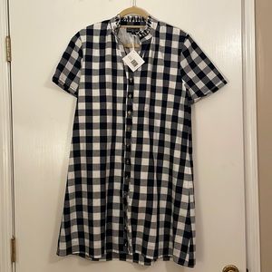 Navy Gingham Mini
